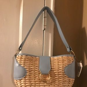 Small straw handbag.